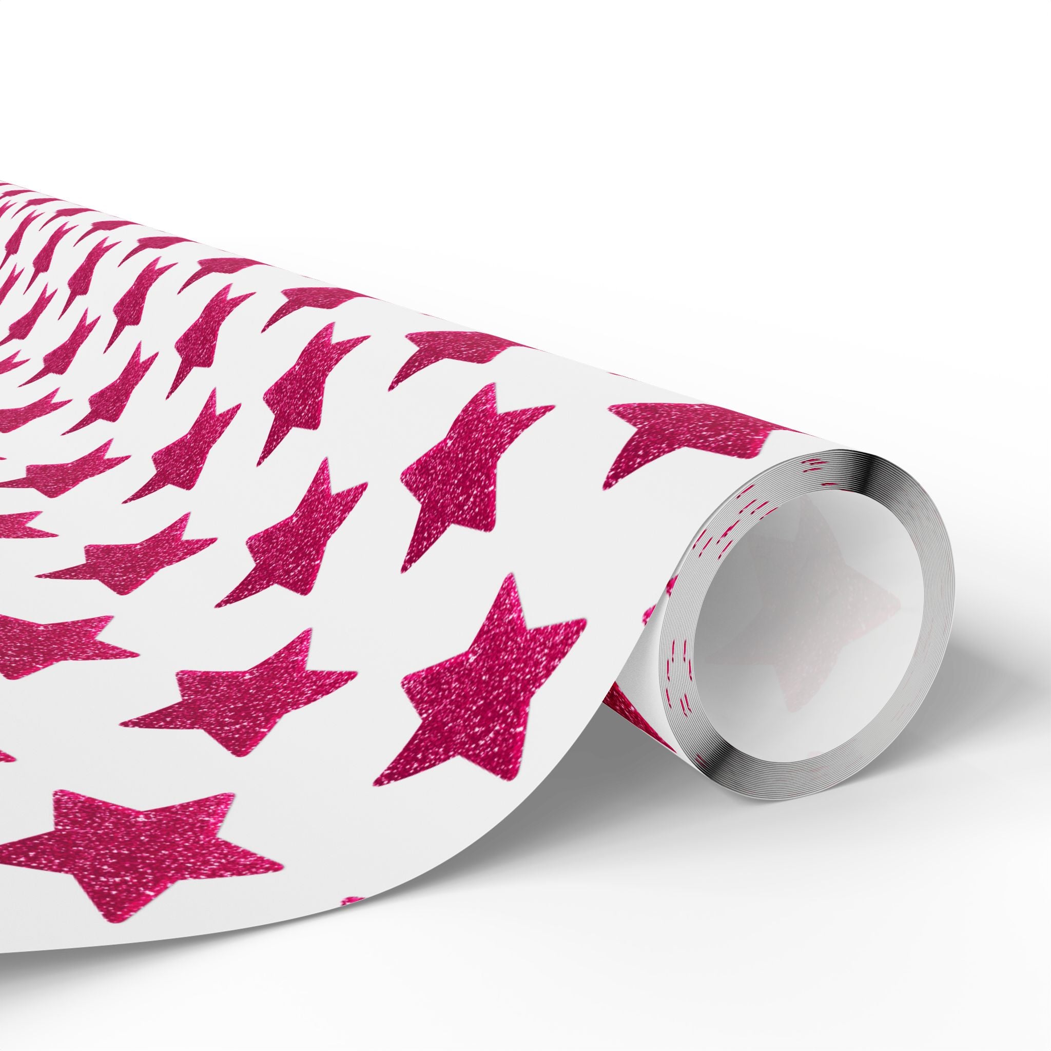 Wrapping Papers, Red Glitter Star Pattern Gift Wrap, Festive Minimalist Christmas Gift Wrap, Holiday Paper Roll, Sparkly Gift Wrap Sheets,