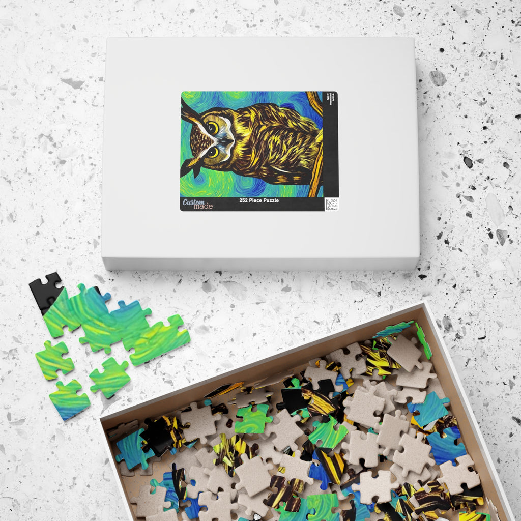 Van Goh Style Owl Puzzle 252-piece
