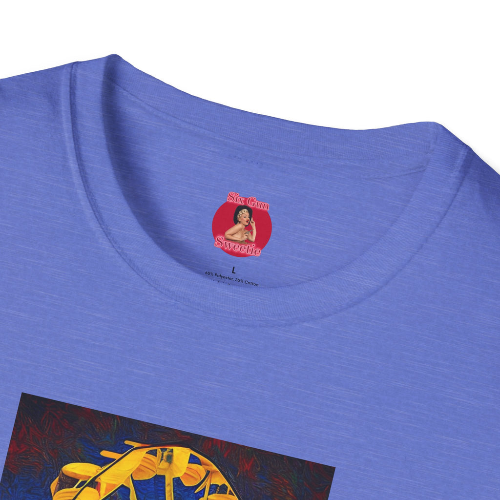 Ferris Wheel T-Shirt, Gothic Van Gogh Style Graphic Tee, Creepy Carnival Shirt, Unisex Softstyle Tee, Dark Art Clothing