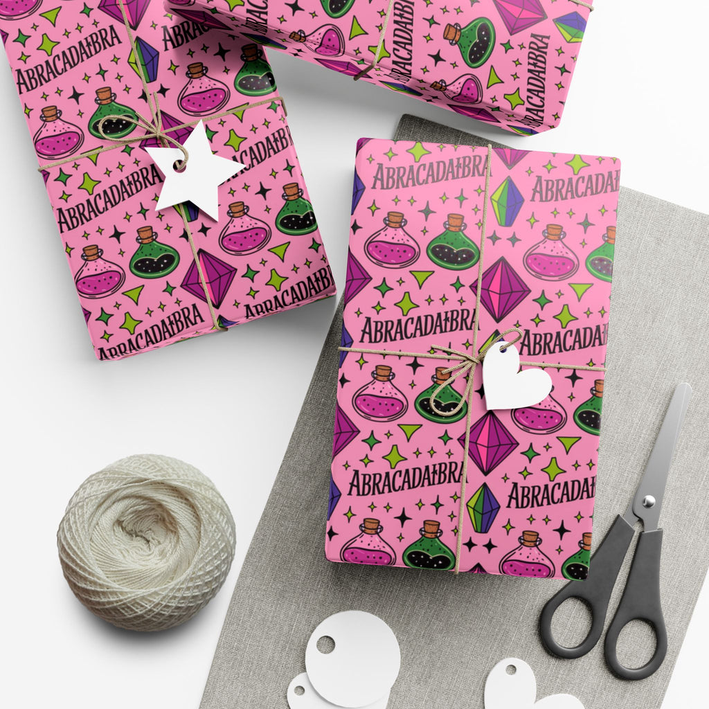Magic Potion Pattern Gift Wrap Paper — Pink Abracadabra Wrapping Roll