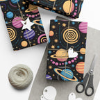 Space Planet Gift Wrap Paper — Colorful Solar System Wrapping Sheets for Kids’ Birthdays & Holidays