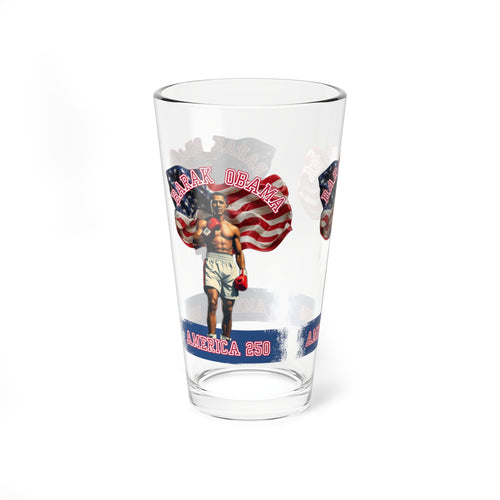 Barak Obama America's Greatest 16oz Mixing Glass — Patriotic Boxer Design