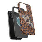 Shark Bite Leopard Print Phone Case — Magnetic Impact-Resistant