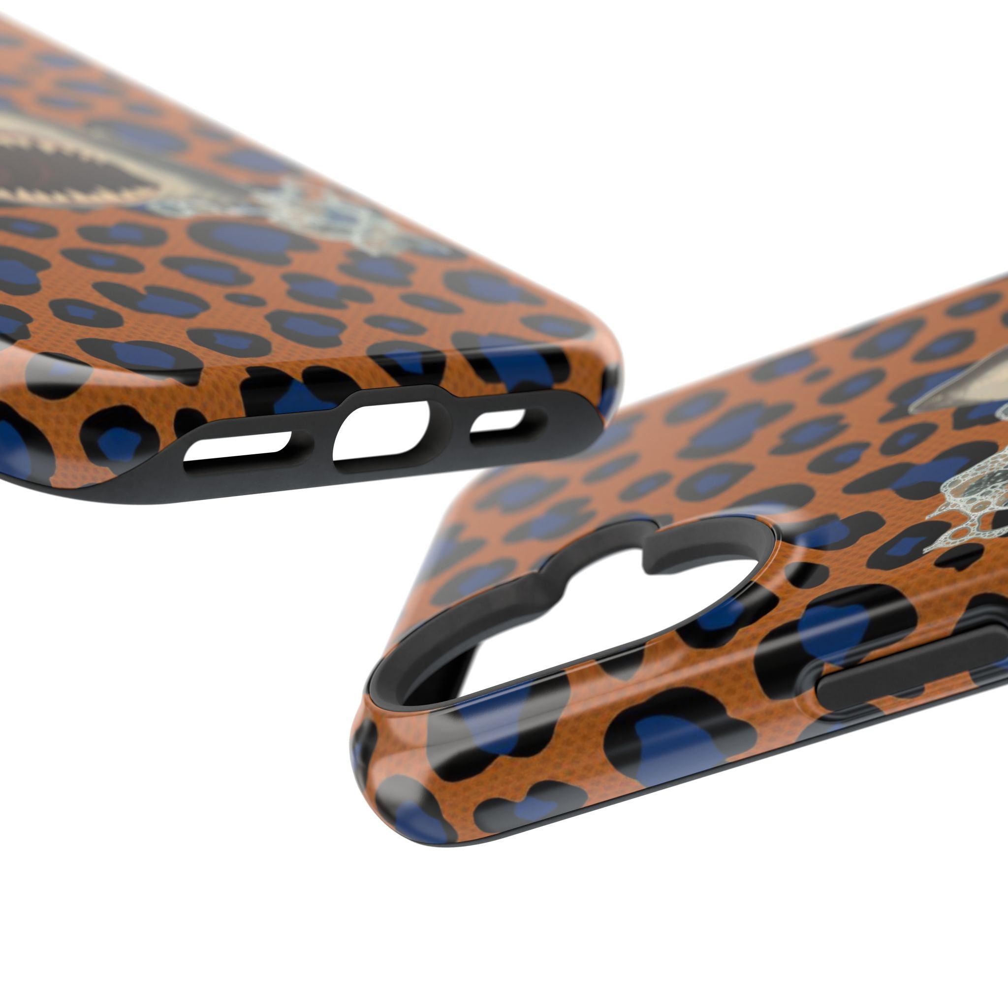 Shark Bite Leopard Print Phone Case — Magnetic Impact-Resistant