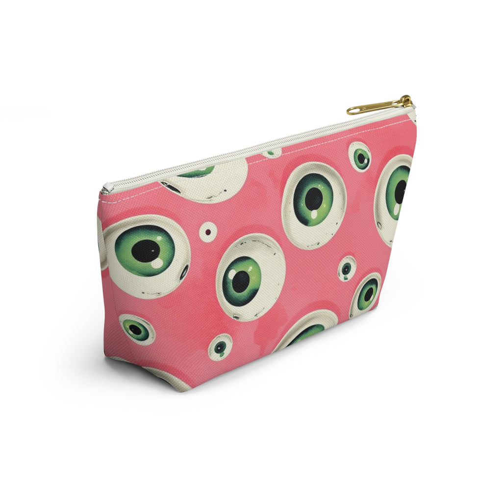 Pouch, Eyeball Design, Whimsical Punk, Cosmetic Bag, Toiletry Pouch, Makeup Case, Zipper Bag, Travel Organizer