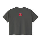 High & Feline Fine Women's Boxy Tee — Cute Retro Tiger Pinup Graphic