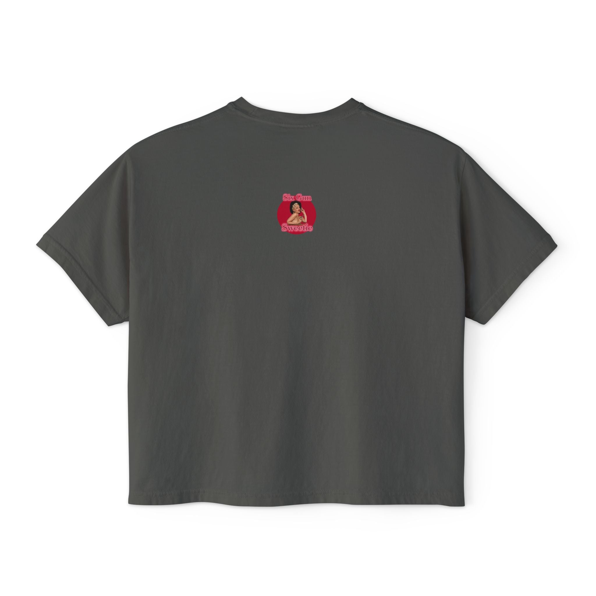 High & Feline Fine Women's Boxy Tee — Cute Retro Tiger Pinup Graphic