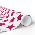 Wrapping Papers, Red Glitter Star Pattern Gift Wrap, Festive Minimalist Christmas Gift Wrap, Holiday Paper Roll, Sparkly Gift Wrap Sheets,