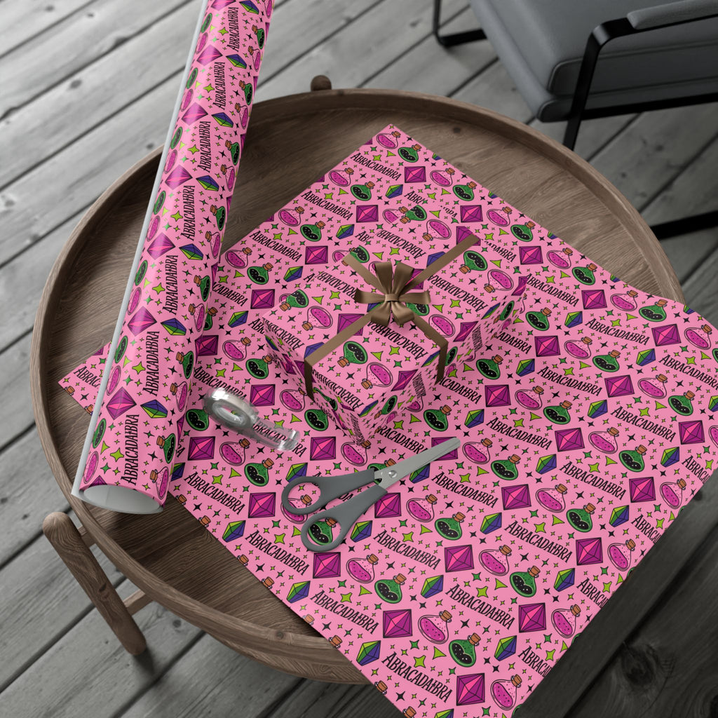 Magic Potion Pattern Gift Wrap Paper — Pink Abracadabra Wrapping Roll