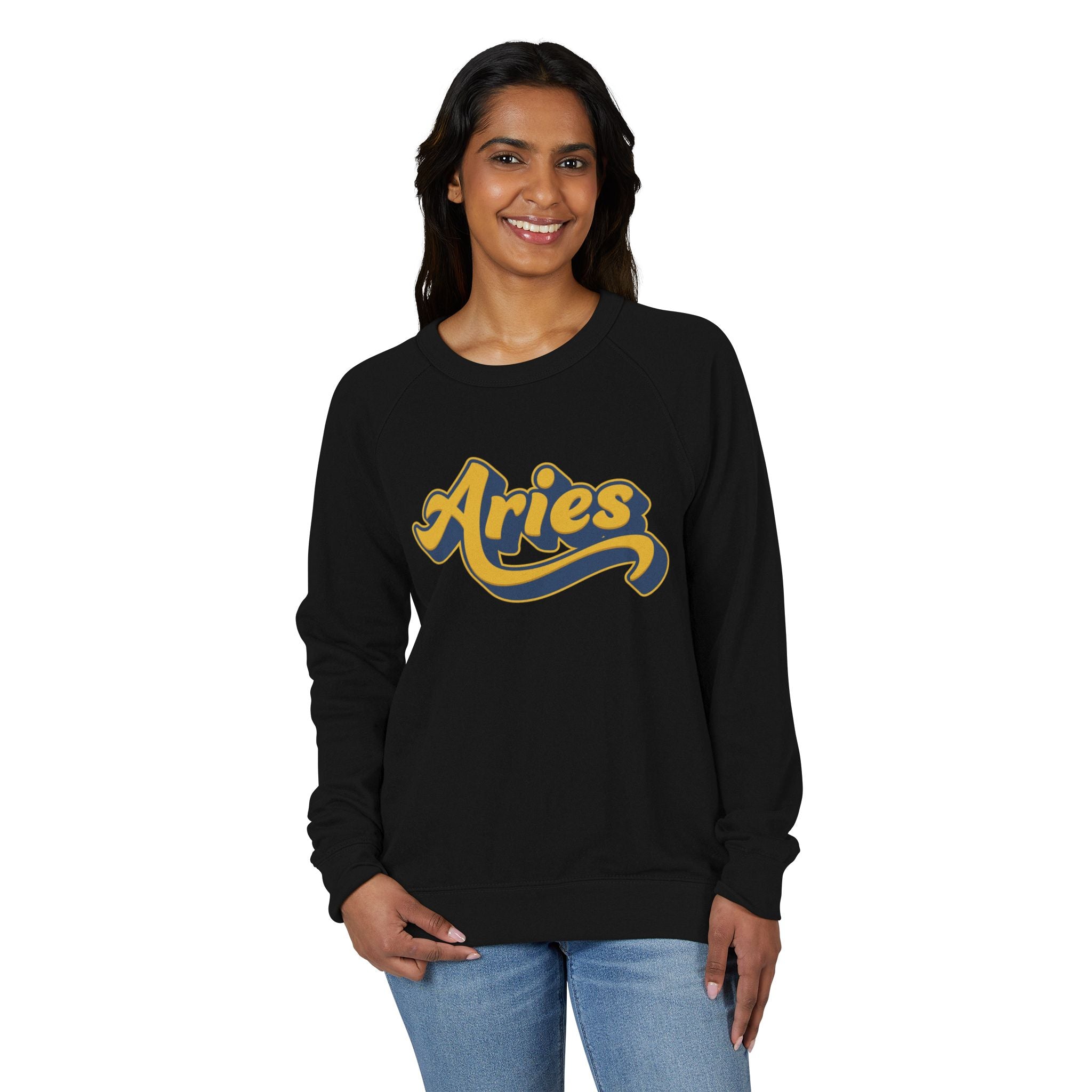 Aries zodiac Unisex French Terry Crewneck Sweatshirt, Halloween Apparel, Casual Wear, Gifts for Friends, Cozy Graphics