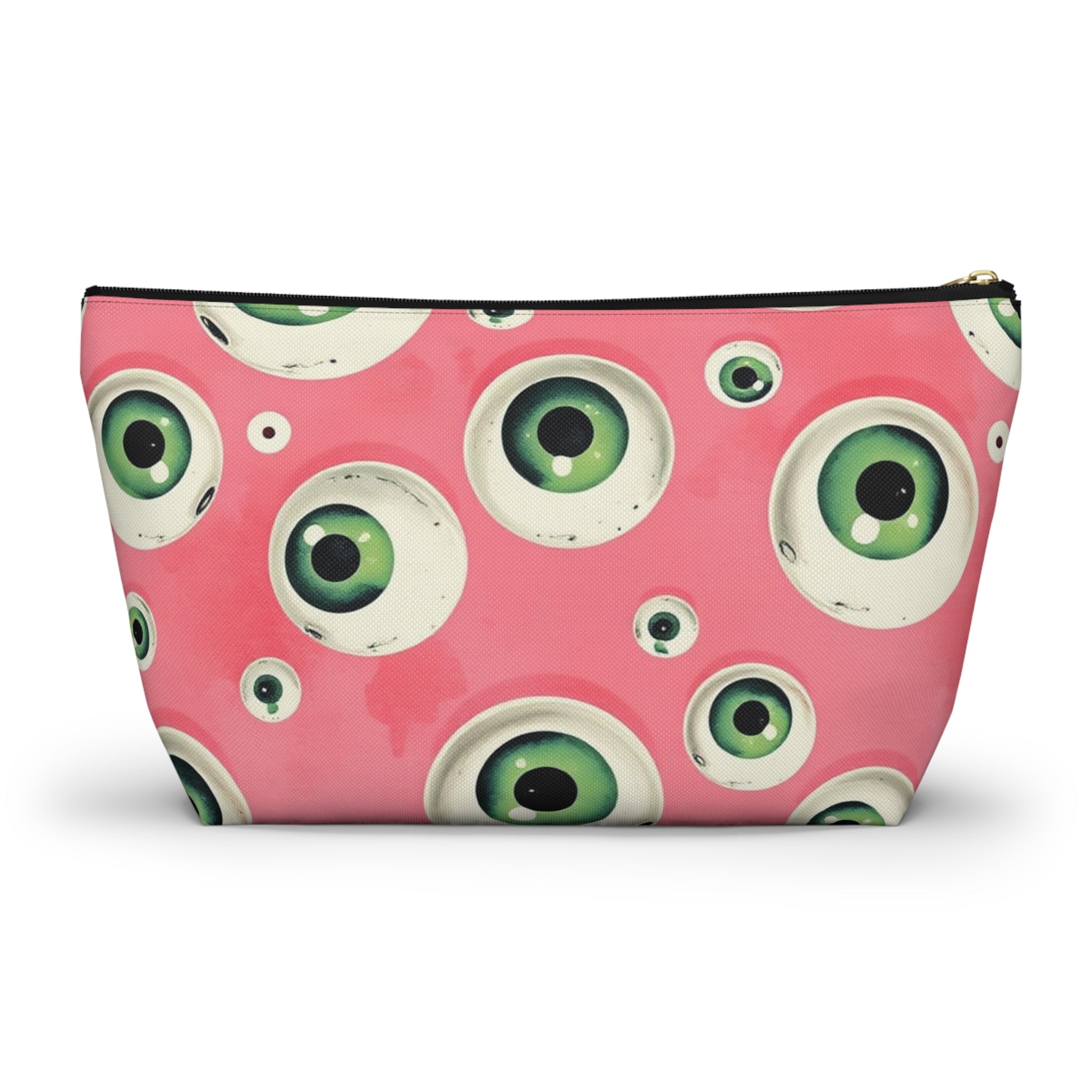 Pouch, Eyeball Design, Whimsical Punk, Cosmetic Bag, Toiletry Pouch, Makeup Case, Zipper Bag, Travel Organizer