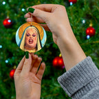 Saint Divine John Waters Film Star Funky Weird and Wonderful Christmas Tree Star Shaped Decoration, Holiday Gift, Quirky