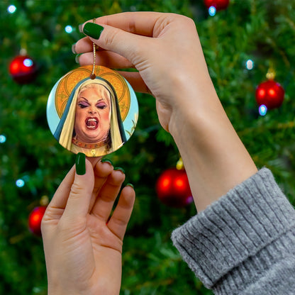 Saint Divine John Waters Film Star Funky Weird and Wonderful Christmas Tree Star Shaped Decoration, Holiday Gift, Quirky