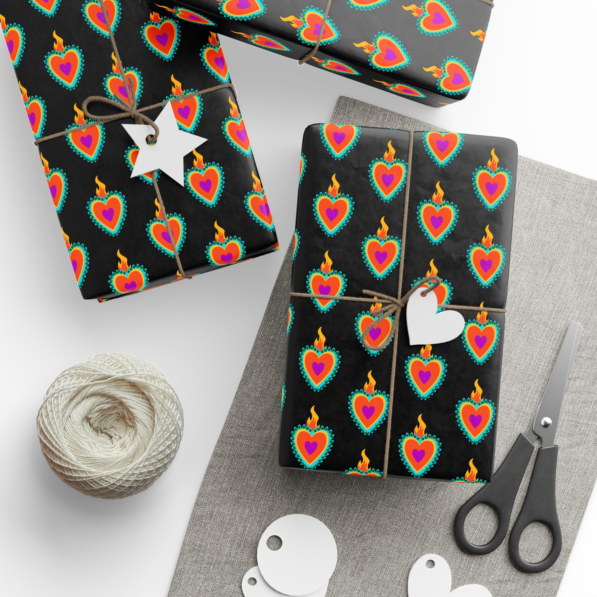 Sacred Heart Design wrapping paper