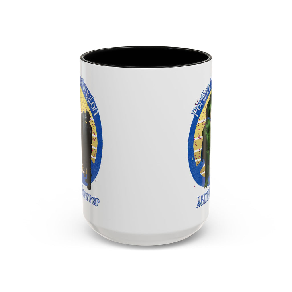 Portland-Themed Accent Coffee Mug | Fun Antifa Forever Design, Unique Gift, Coffee Lovers, Home Decor, Political Memes