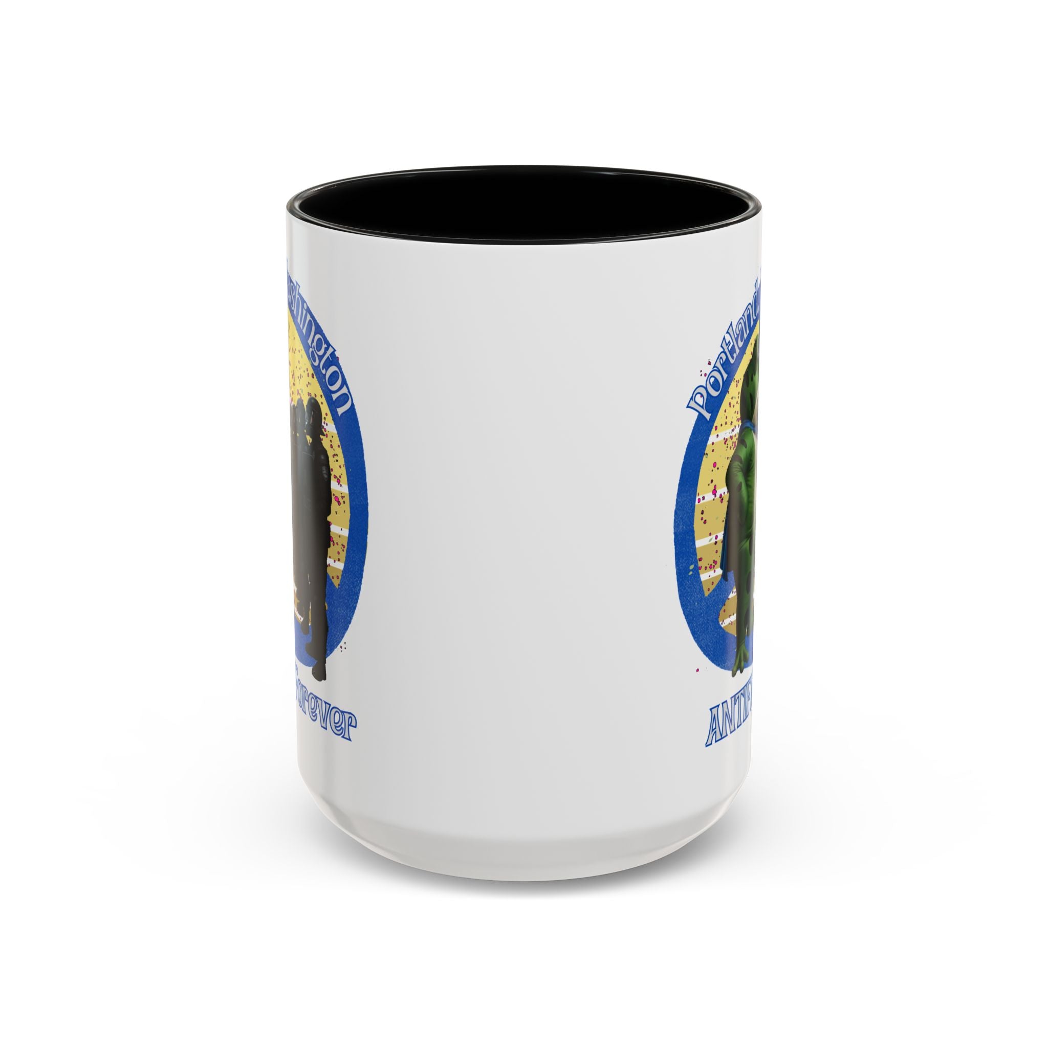 Portland-Themed Accent Coffee Mug | Fun Antifa Forever Design, Unique Gift, Coffee Lovers, Home Decor, Political Memes