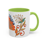 Coffee Mug — "Chinga la Migra" Colorful Peacock Accent Mug