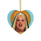 Saint Divine John Waters Film Star Funky Weird and Wonderful Christmas Tree Star Shaped Decoration, Holiday Gift, Quirky