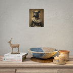 Whimsical Pig Portrait Rolled Poster, Unique Wall Art, Farmhouse Decor, Gift for Animal Lovers, Quirky Home Aesthetic