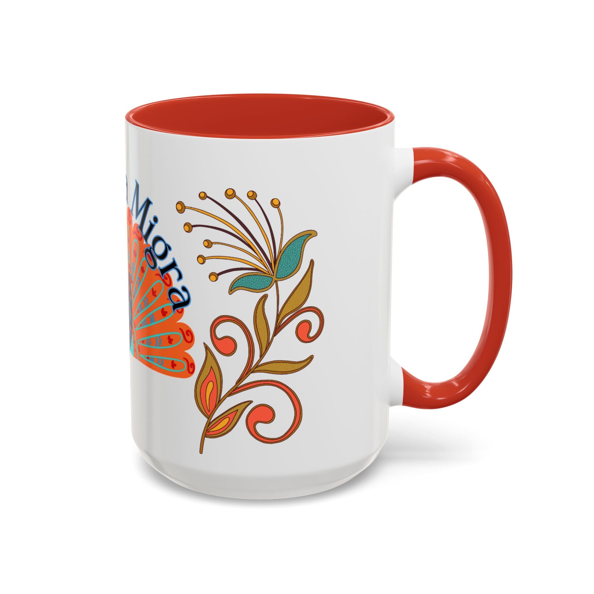 Coffee Mug — "Chinga la Migra" Colorful Peacock Accent Mug