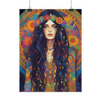 Poster - Hippie Girl Psychedelic Plant Print