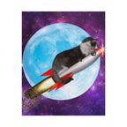 Cosmic Cat Rolled Poster - Whimsical Space Art Decor, Gift for Cat Lovers, Fun Home Wall Art, Perfect for Kids or Adults