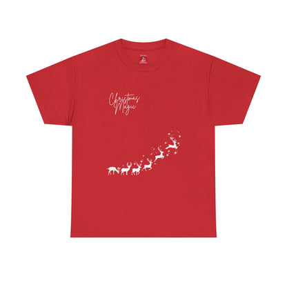Christmas Magic Unisex Tee - Minimalist Reindeer Design
