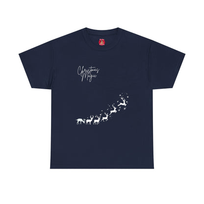 Christmas Magic Unisex Tee - Minimalist Reindeer Design