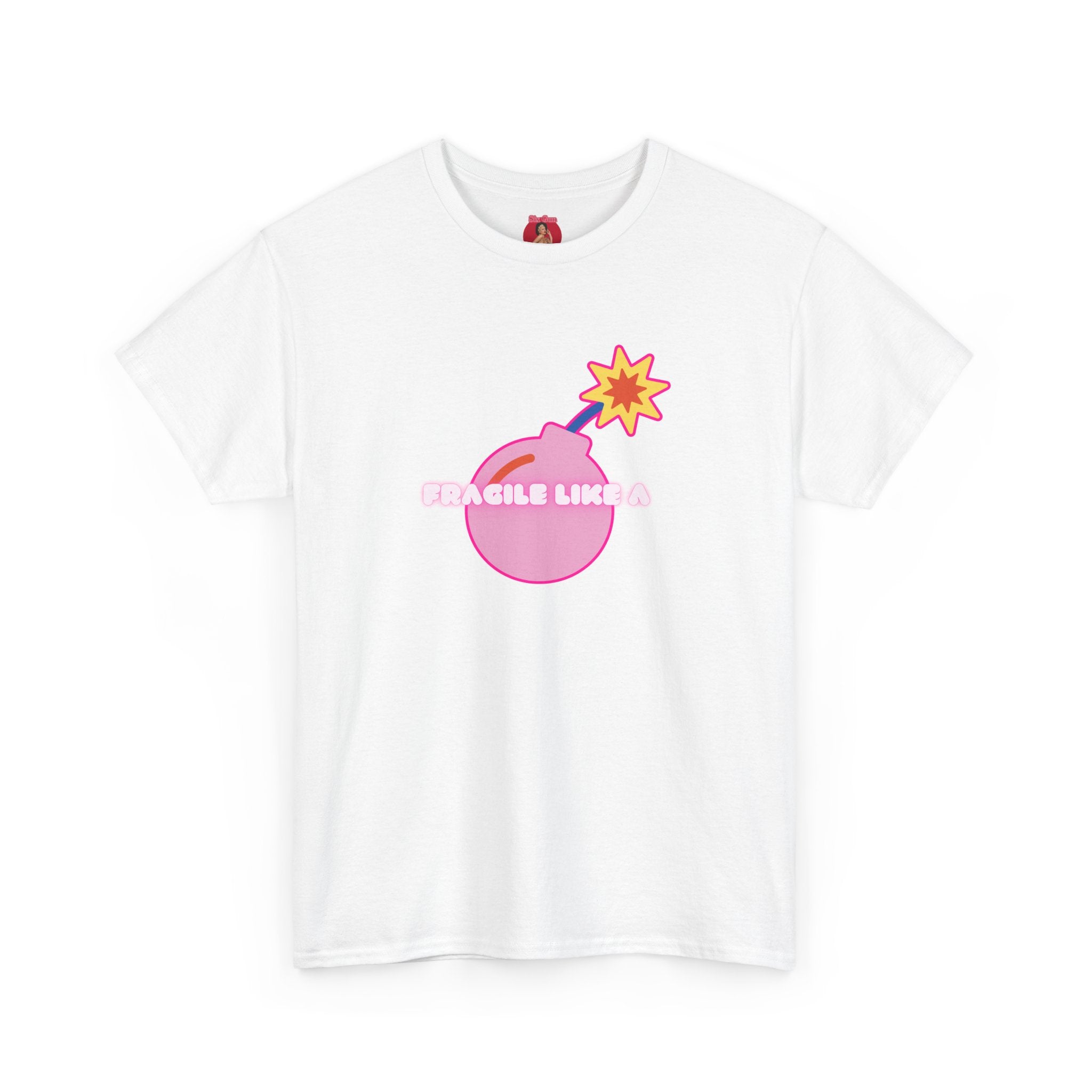 Pink Bomb Unisex Tee - Fragile Like a Bomb, Girl Power Design