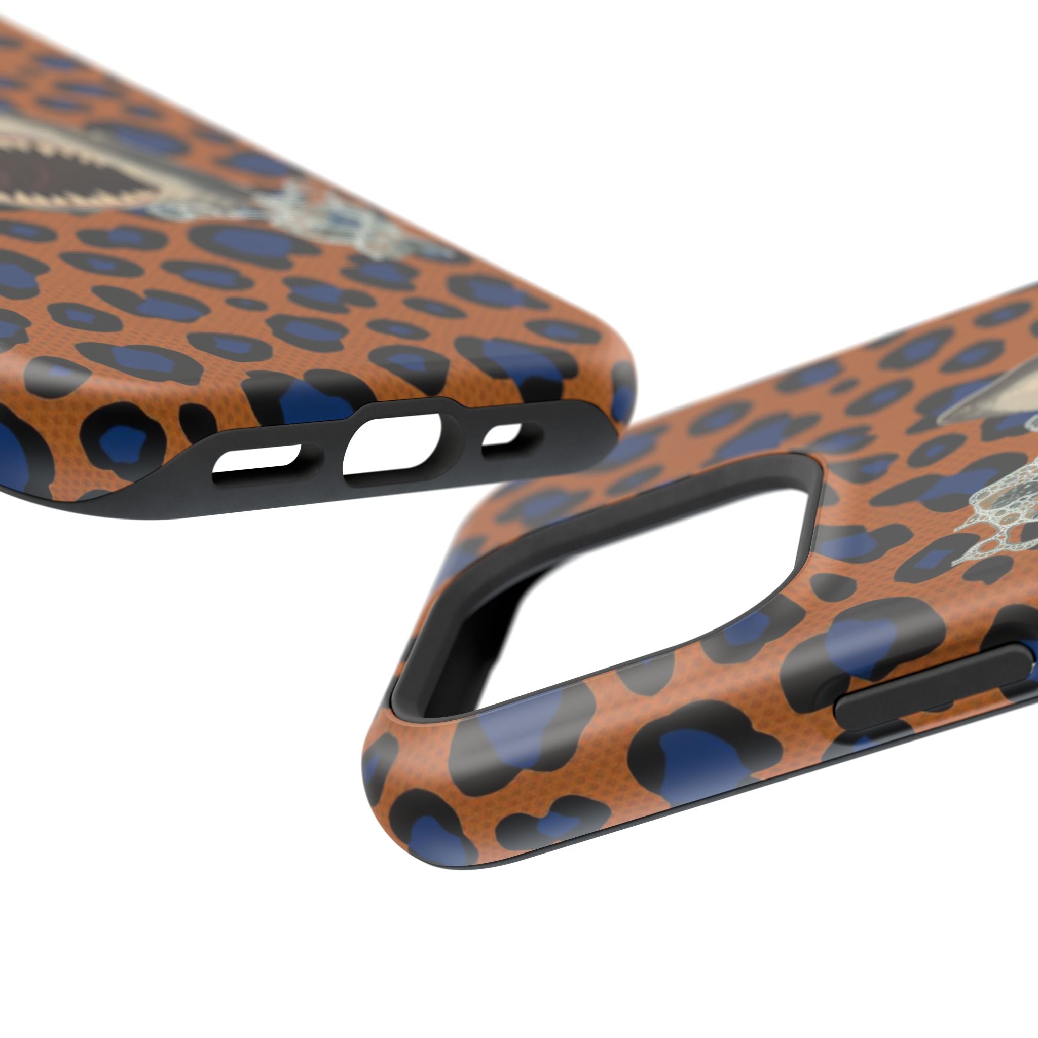 Shark Bite Leopard Print Phone Case — Magnetic Impact-Resistant