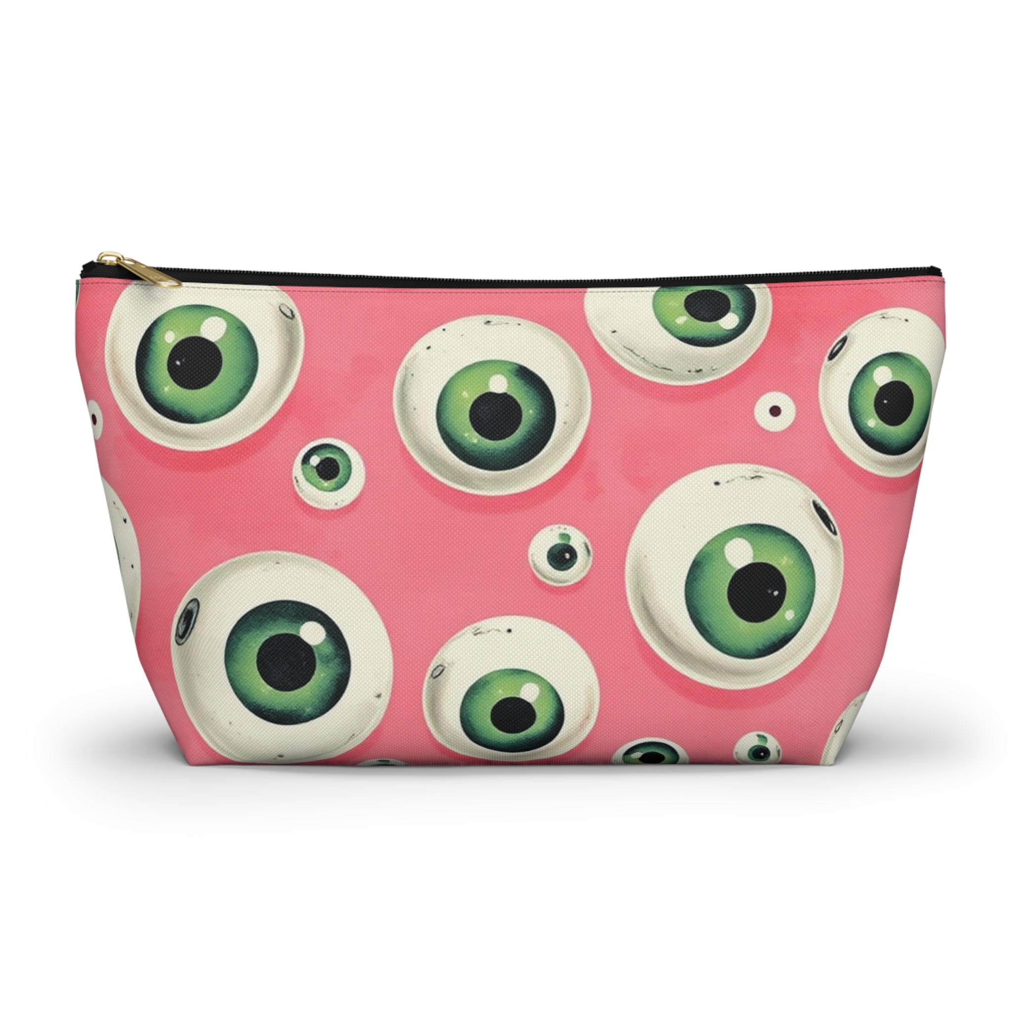 Pouch, Eyeball Design, Whimsical Punk, Cosmetic Bag, Toiletry Pouch, Makeup Case, Zipper Bag, Travel Organizer