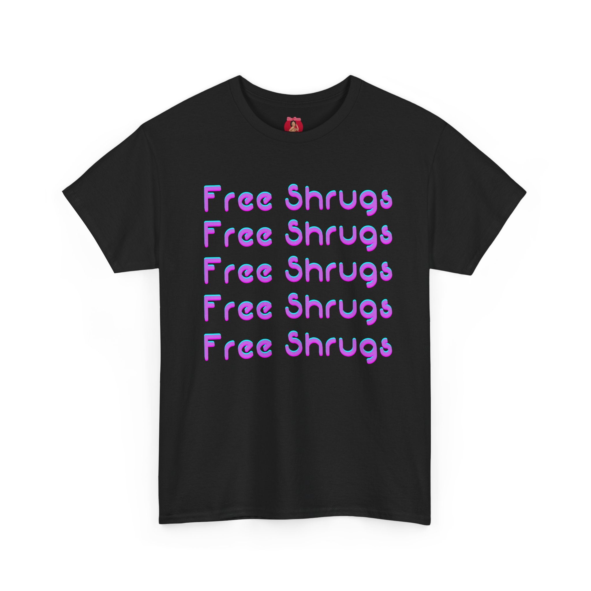 Graphic Tee Free Shrugs Retro Y2K Unisex Heavy Cotton Tee