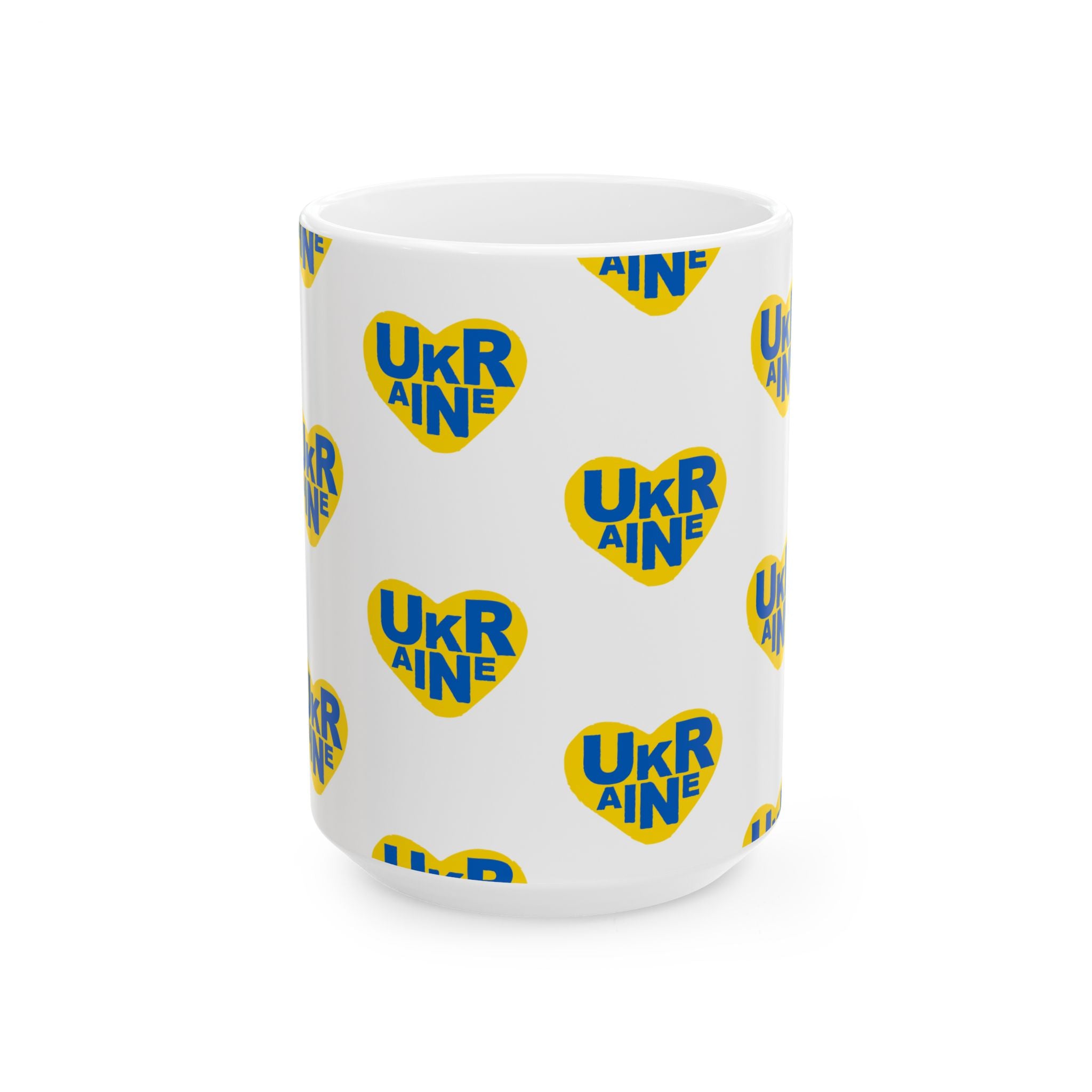 Mug Yellow Heart Ukraine Support Ceramic