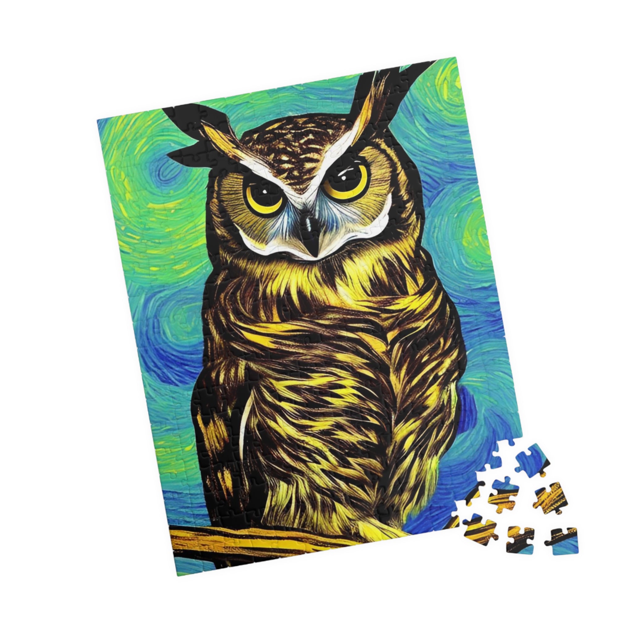 Van Goh Style Owl Puzzle 252-piece
