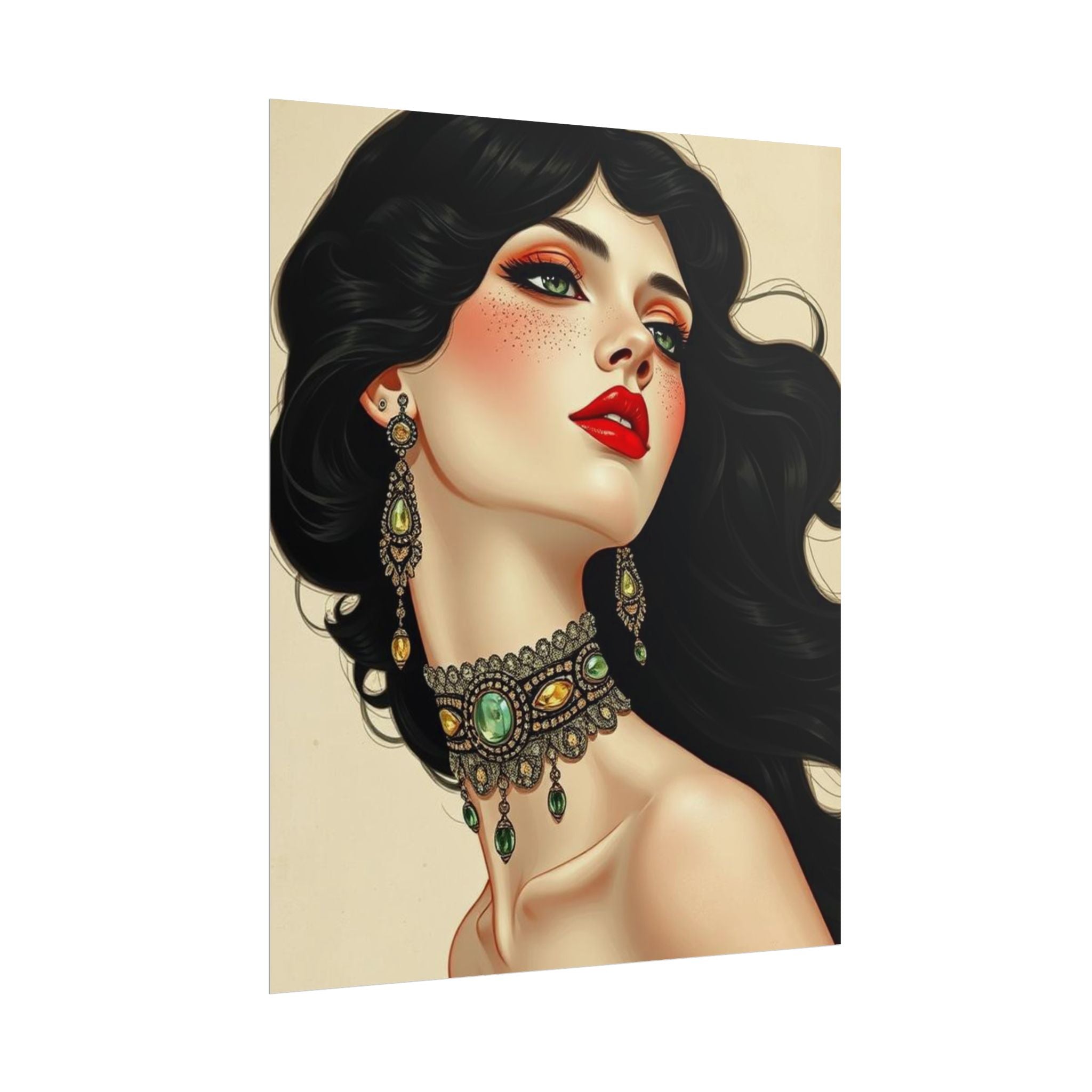 Elegant Vintage Art Rolled Posters, Bohemian Home Decor, Wall Art Prints, Fashion Illustration, Gift for Her, Art Lovers