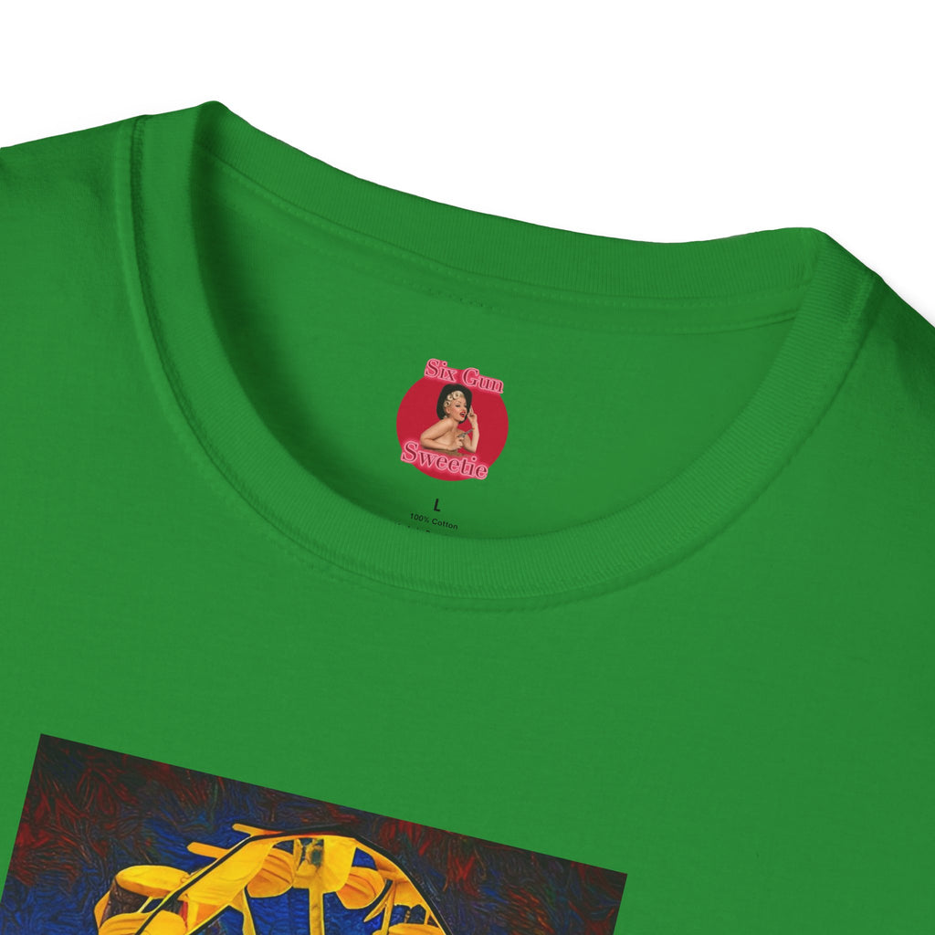 Ferris Wheel T-Shirt, Gothic Van Gogh Style Graphic Tee, Creepy Carnival Shirt, Unisex Softstyle Tee, Dark Art Clothing