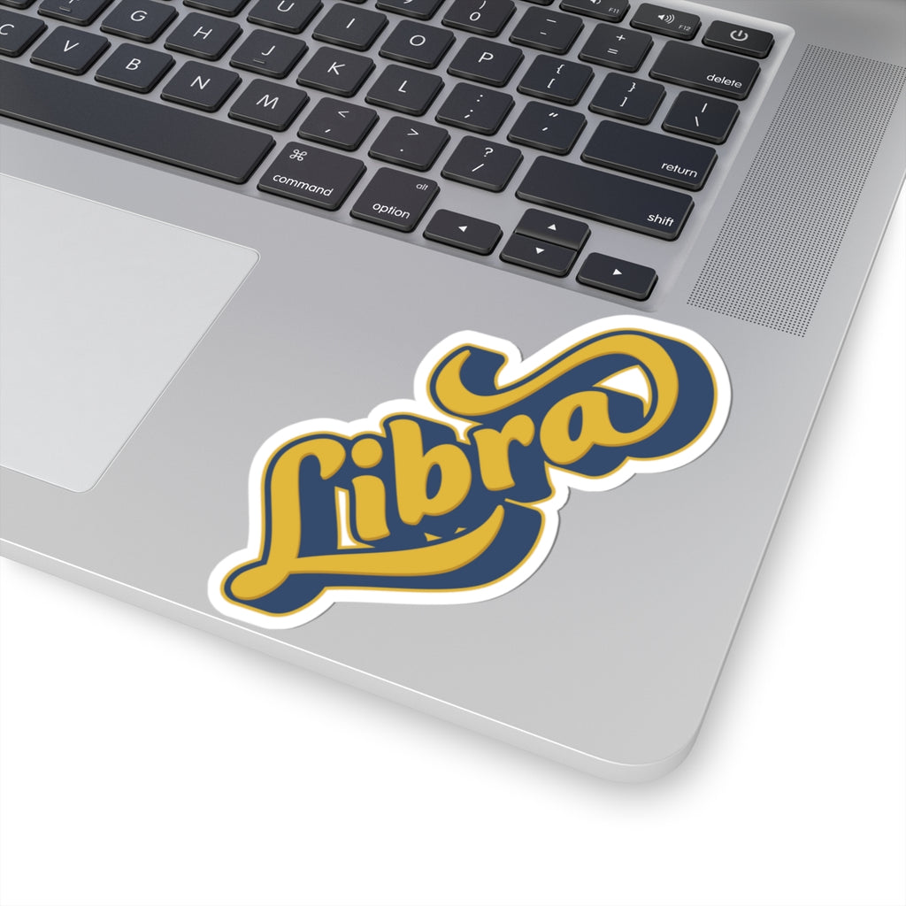 Copy of Libra 70s Groovy Zodiac Sticker — Retro Star Sign Kiss-Cut