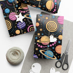 Space Planet Gift Wrap Paper — Colorful Solar System Wrapping Sheets for Kids’ Birthdays & Holidays