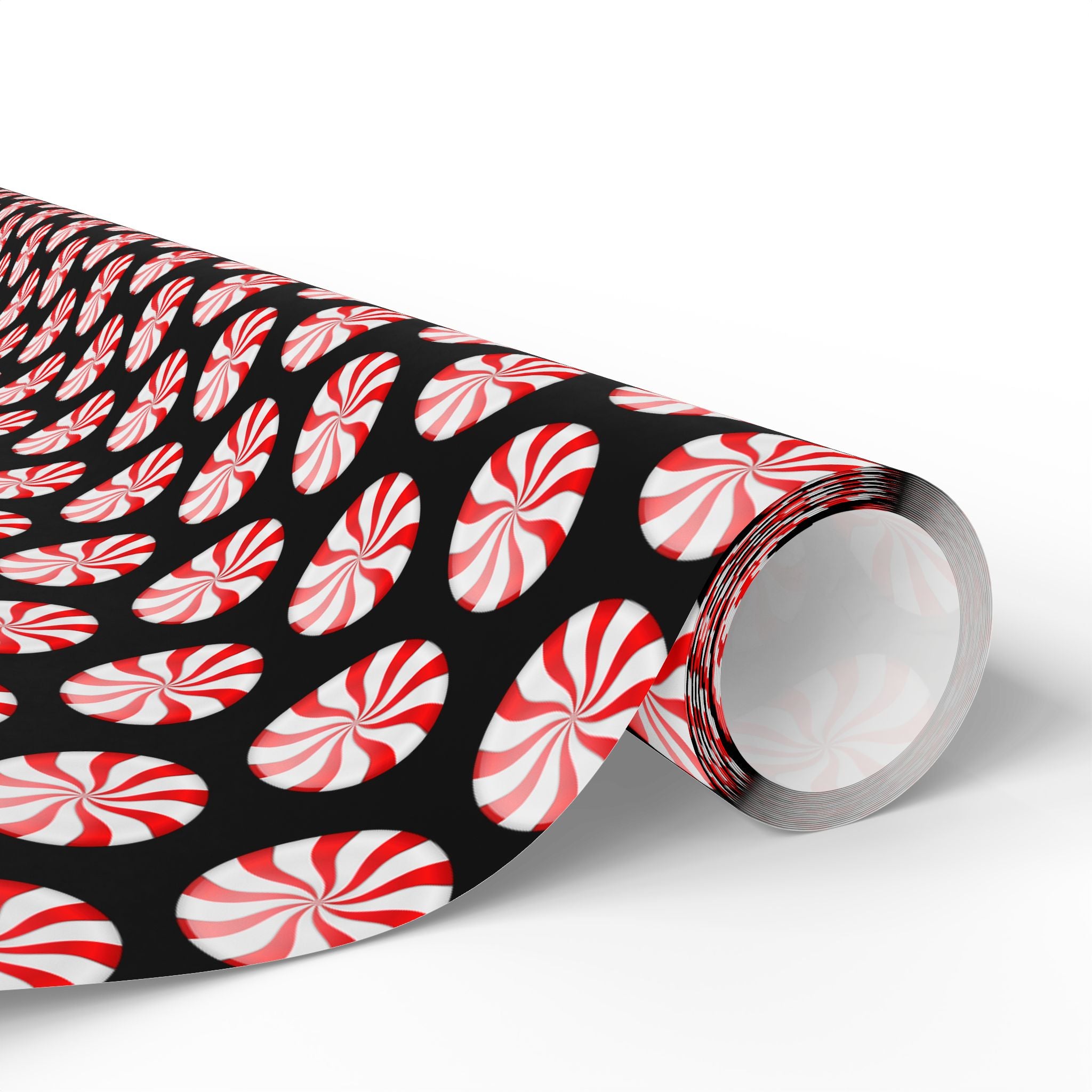 Gift Wrap - Peppermint Goth Christmas Pattern