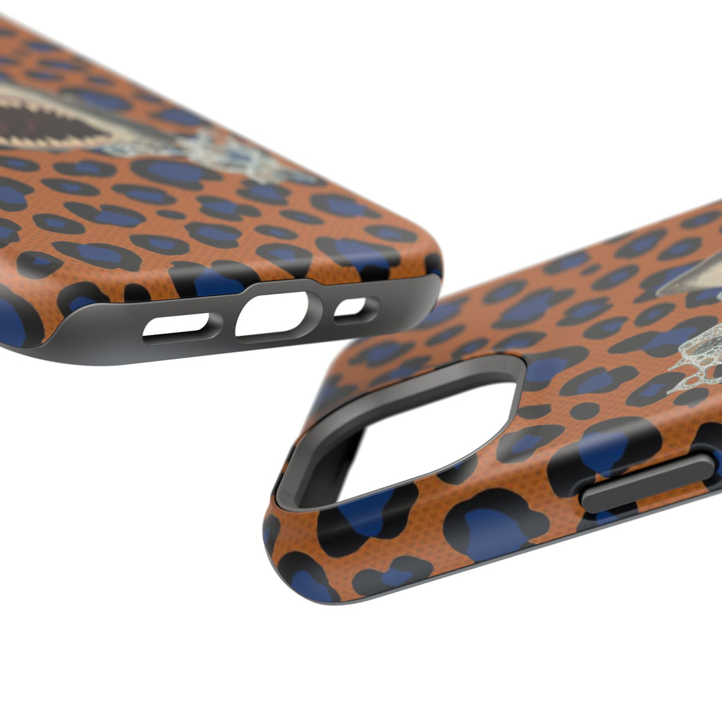 Shark Bite Leopard Print Phone Case — Magnetic Impact-Resistant
