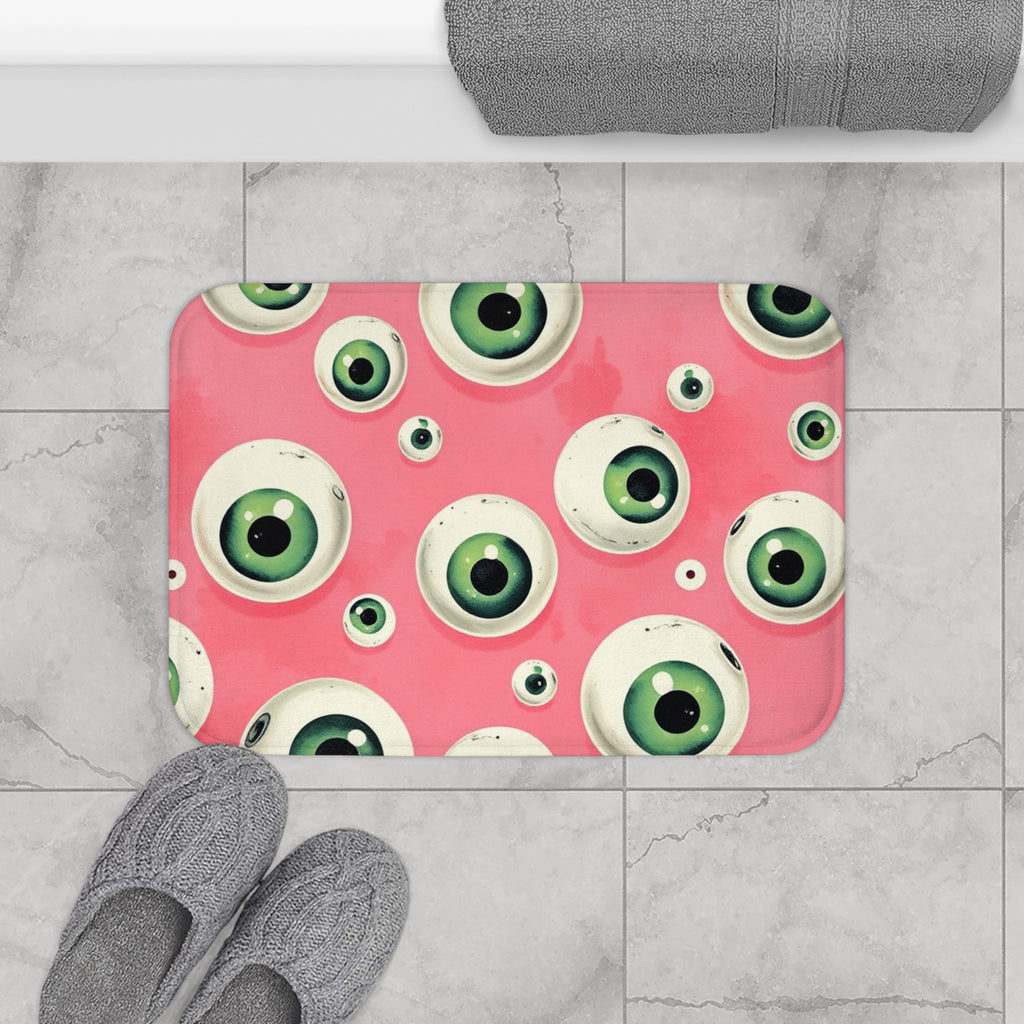 Eyeball Bath Mat - Quirky Pink Design