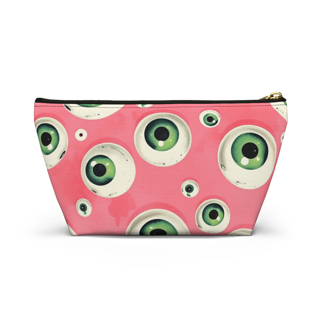 Pouch, Eyeball Design, Whimsical Punk, Cosmetic Bag, Toiletry Pouch, Makeup Case, Zipper Bag, Travel Organizer