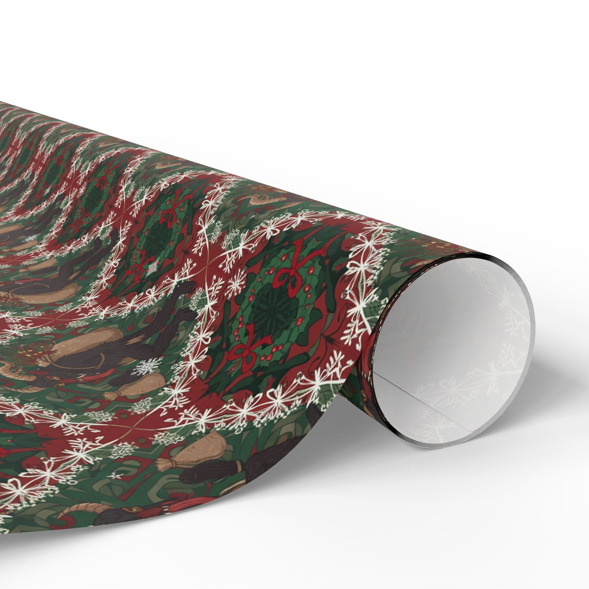 Wrapping Papers, Krampus Themed Christmas Gift Wrap Set, Vintage and Unique Presents, Weird Holiday Wraps, Xmas Packaging Supplies, Festive