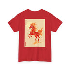 Chinease New Year, Fire Horse Graphic Tee — Flaming Horse Illustration T-Shirt (Oriental Zodiac-inspired)