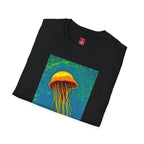 Vincent Van Gogh Jellyfish Unisex Tee, Softstyle Shirt, Brilliant Ocean T-Shirt, Artistic Sea Life Top, Van Gogh Inspired Clothing