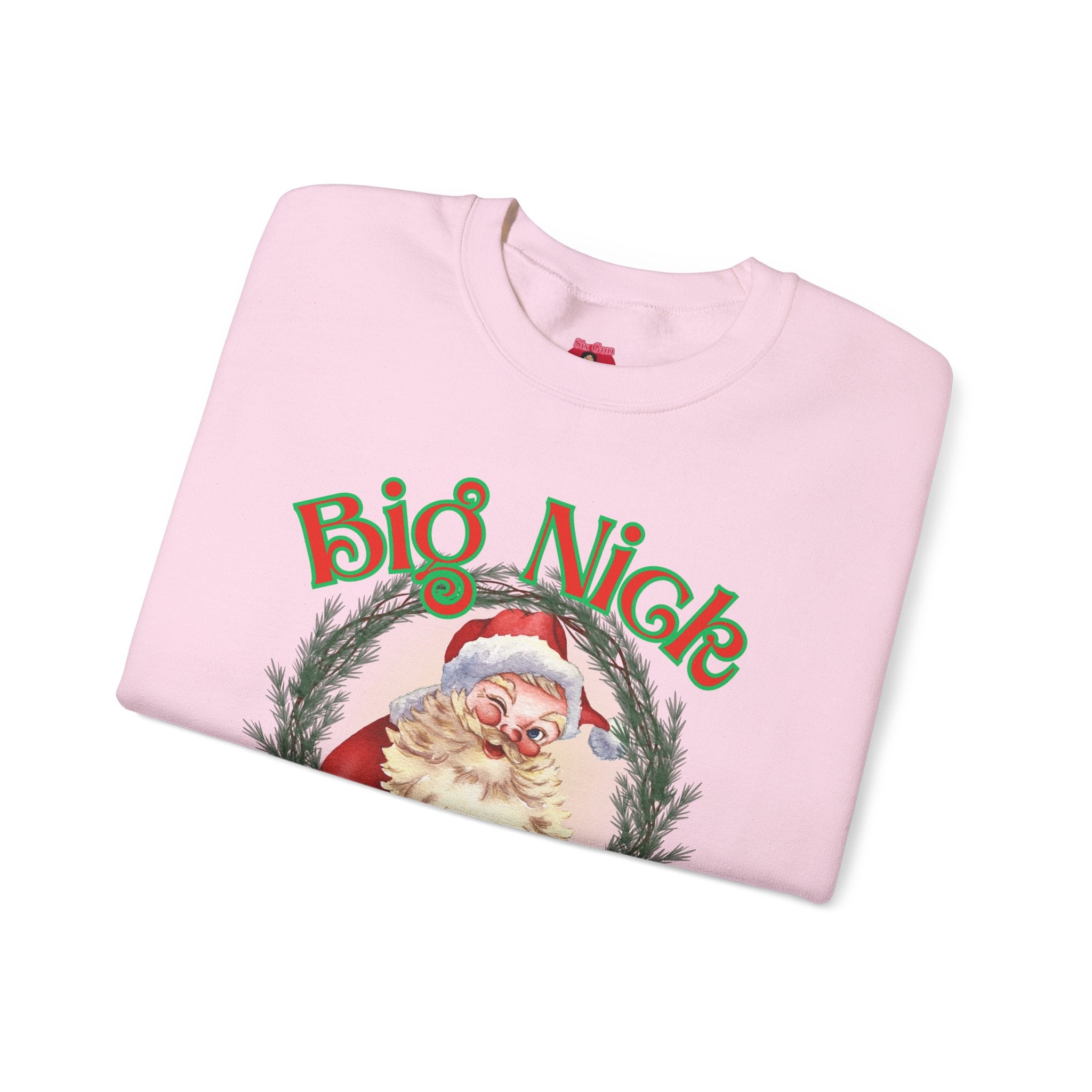 Funny Santa 'Big Nick Energy' Crewneck Sweatshirt for Christmas, Bold Vintage Design, Unique Apparel Jumper, Holiday Gift, Winter Clothing,