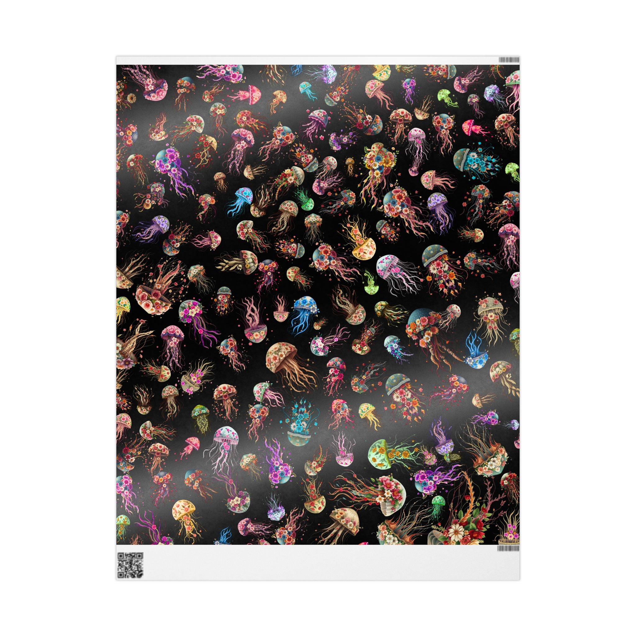 Wrapping Papers - Surreal Floral Jellyfish Design