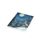 Winter Church Night Scene Greeting Cards — Holiday Blank Inside (1/10/30/50 pcs)