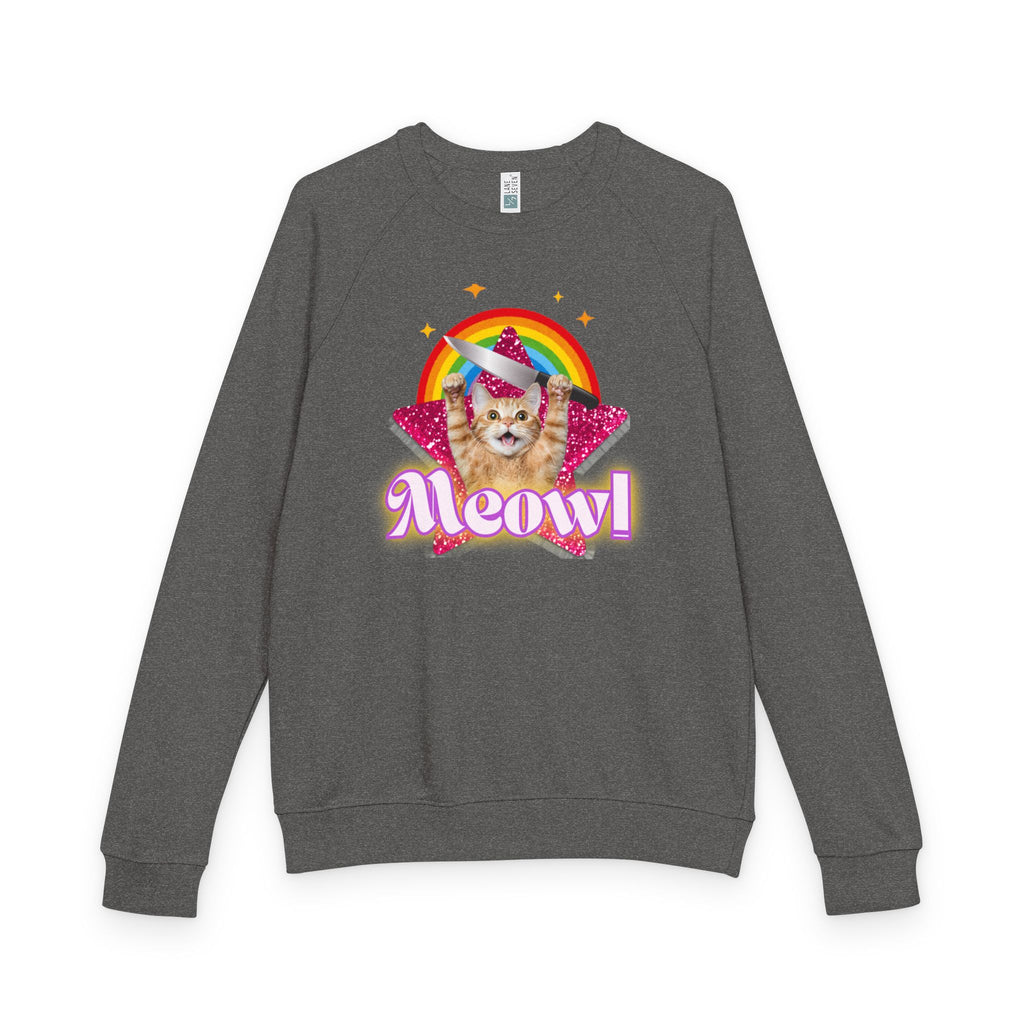 Sweatshirt - Psycho Kitty Meow Cat Knife Rainbow Design