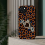 Shark Bite Leopard Print Phone Case — Magnetic Impact-Resistant